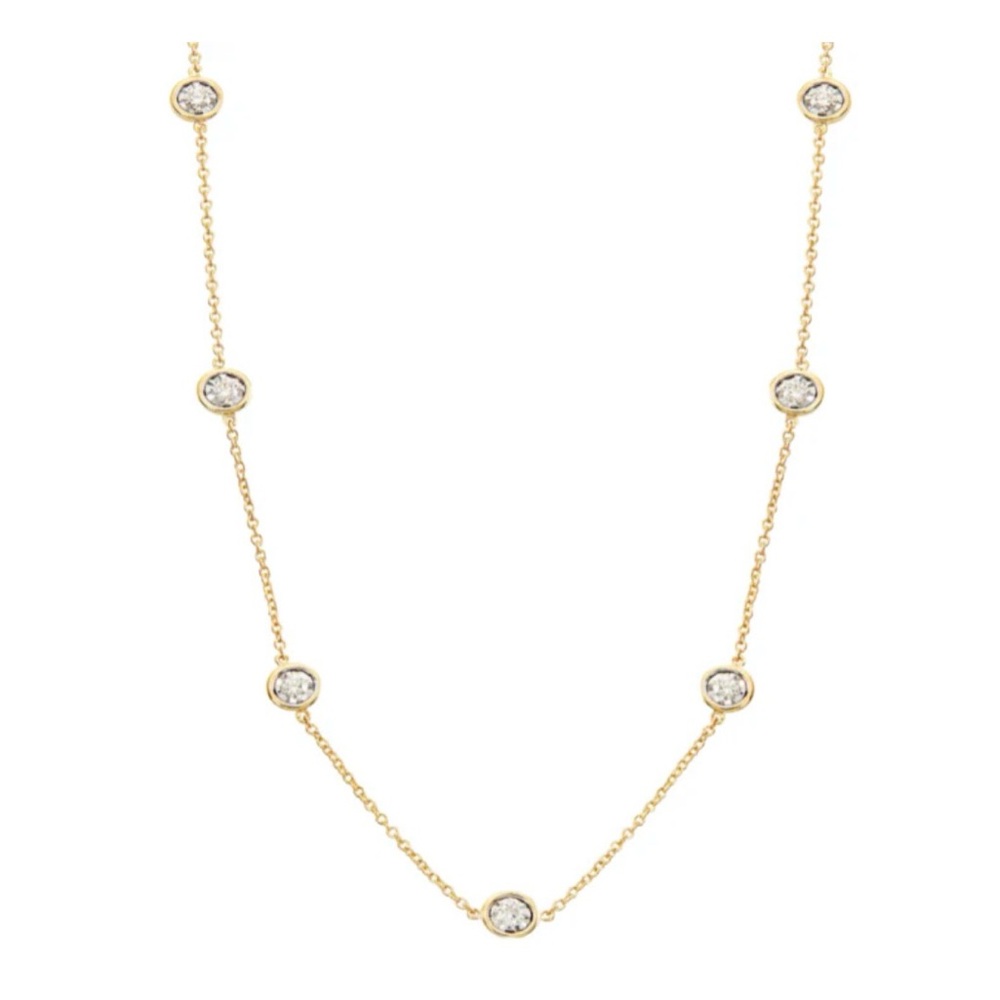 EPF Jewelry 10k Diamonds By The Yard Necklace 16 inches